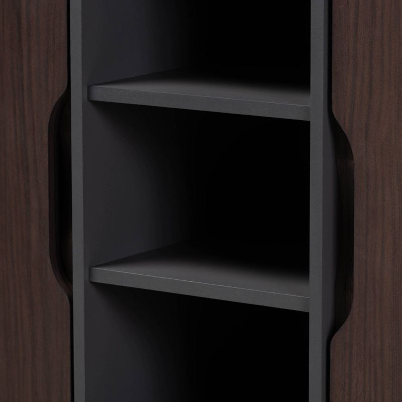 2 Door Idina Mid-Century Wood Shoe Cabinet - Baxton Studio, 6 of 11