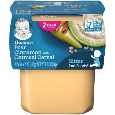 Gerber Pear Cinnamon with Oatmeal Cereal - 8oz/2pk Each