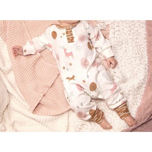 Baby Girls Whimsy Wilderness Henley Romper - Tesa Babe - 1 of 3