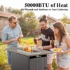 Buenhomino 41 Inch Fire Pit Table, 50,000 BTU Outdoor Propane Fire Table, Outdoor Propane Fire Pit with Lid and Lava Rock for Garden, Yard, Pool Use - 3 of 4