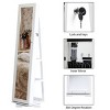 360 Degree Rotating Full-Length Mirror Jewelry Cabinet With LED Lighting And Ample Storage - 4 of 4