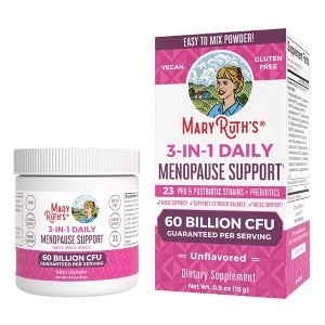 MaryRuth's Women's 3-in-1 Menopause Support Probiotic Powder, Unflavored, 0.5 oz - 1 of 4
