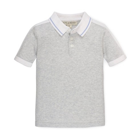 Hope & Henry Boys' Organic Short Sleeve Sweater Polo, Infant - image 1 of 4