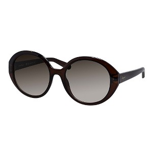 Salvatore Ferragamo SF 1067S 210 Womens Round Sunglasses Brown 57mm - 1 of 3