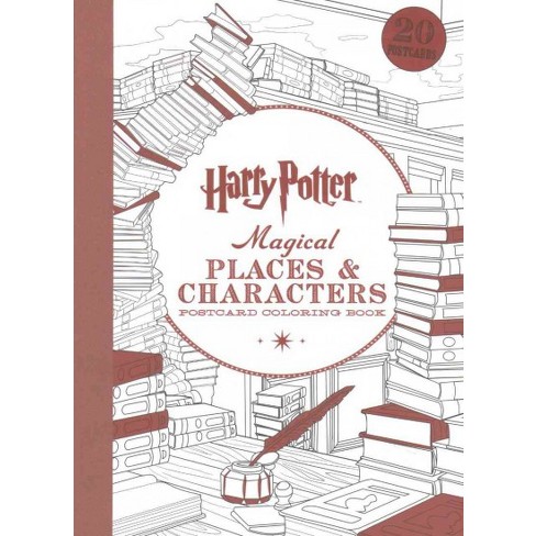 Harry Potter Magical Places Characters Postcard Coloring Book