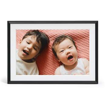 6x6 Frame with Mat - Brown 9x9 Frame Wood Made to Display Print or Poster Measuring 6 x 6 Inches with Black Photo Mat