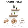 Syemin Decorative Wall Shelf 3 Set Floating Shelves Wall Mounted Wood Shelves Wall Decor Storage Picture Ledge Shelf, Grey, 17.91"*3.94"*1.57" - 4 of 4