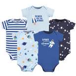 Hudson Baby Infant Boy Cotton Bodysuits, Astronaut