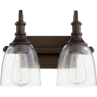 Quorum Lighting Richmond Glass 2-Light Oiled Bronze Wall Sconce