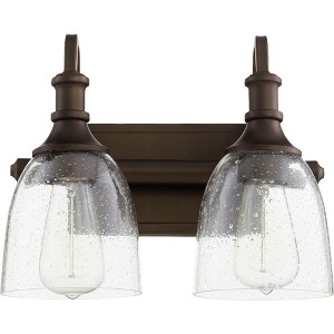 Quorum Lighting Richmond Glass 2-Light Oiled Bronze Wall Sconce - 1 of 1