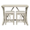Whisen Farmhouse 3-Piece Counter Height Dining Table Set with USB Port and Upholstered Stools - 4 of 4