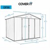 COVER-IT Metal Outdoor Galvanized Steel Storage Shed with Lockable Door Design for Backyard or Patio Storage of Bikes, Grills, Supplies, and Tools - image 2 of 4