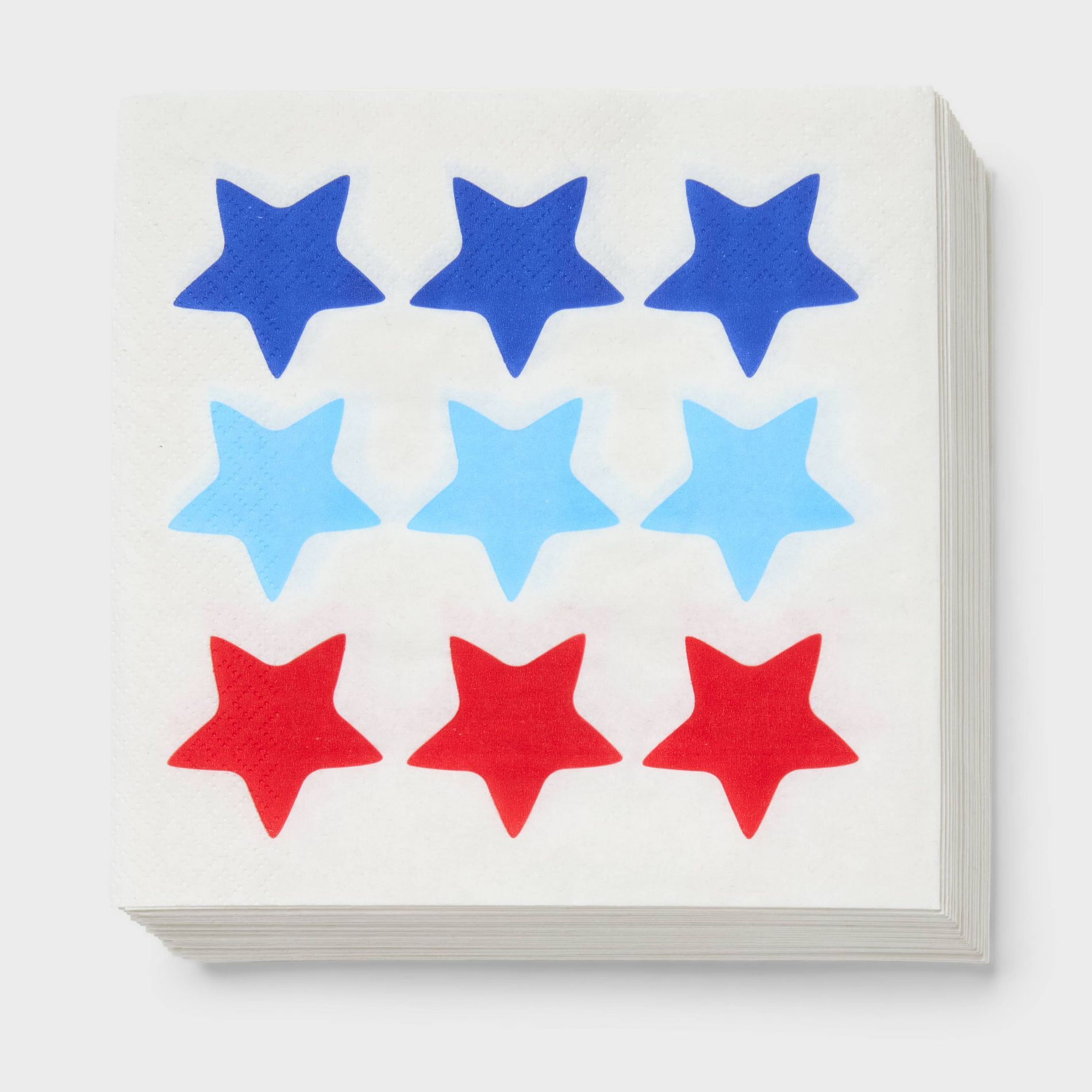 30ct 4th of July USA Star Print Lunch Napkins - Spritz™
