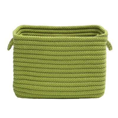 Colonial Mills Modern Farmhouse Home Basket, 12"x8"x10", Pea Green