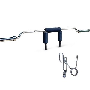 Safety Squat Bar, Squat Barbell 700 lb Capacity - Padded with Collars 2-Inch Weight Plate Compatible Squat Training Bar Home Gym Equipment - 1 of 4