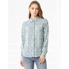 Allegra K Women's Point Collar Long Button Sleeve Button Down Floral Shirt - 2 of 4