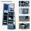 Vlsrka 360° Rotating LED Jewelry Armoire ,Blue - 4 of 4