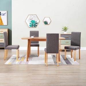 vidaXL Dining Chairs 4 pcs Taupe Fabric - 1 of 4