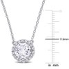 EVERLY JEWELRY | Sterling Silver  2 3/4 CT TGW Created Sapphire Fashion Pendant With Chain, 18-inch - 2 of 4