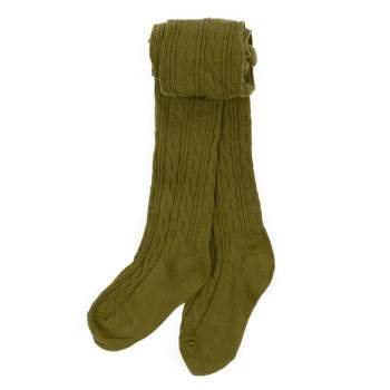 Leveret Girls  Boho Solid Color Cable Knit Tights