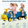 12V Ride on Train Trackless,Licensed by CHUGGINGTON Kids Train Include 1 Locomotive and 1 Carriage w/Height-Adjustable Seat - 3 of 4