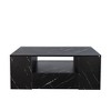 14.57in High LED Coffee Table ,Modern Coffee Tables for Living Room, , Storage Coffee Table, Small Coffee Table,with 2 Drawers and Open Side Shelf - 3 of 4