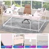 78.8in U-Shaped Corner Computer Desk for Gaming, Reversible L-Shaped Office Desk with Power Outlets, LED Lights, Monitor Stand & Storage Shelves - 3 of 4