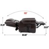 Brown Faux Leather Power Lift Recliner Chair Heat Massage Dual Motor Infinite Position Up to 350 LBS - 4 of 4