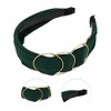 Unique Bargains Women's Elegant Ring Cross Stitching Wide Hairband 6.30"x5.51" 1 Pc - 3 of 3
