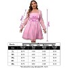 Coolmee Womens Plus Size Casual Square Neck Babydoll Mesh Puff Long Sleeve A-Line Mini Dress - 4 of 4