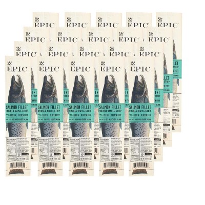Epic Salmon Fillet Smoked Maple Strip - Case of 20/.8 oz