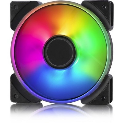 Fractal Design Prisma AL-12 Cooling Fan - 50.6 CFM - 19.5 dB(A) Noise - LLS Bearing - 3-pin - RGB LED - Rubber - 11.4 Year Life
