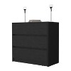 Okak Minimalist 3-Drawer Dresser,Engineered Wood Storage Cabinet for Bedroom & Entryway, Space-Saving Chest of Drawers, Black - 3 of 4