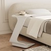 POVISON 15" Modern Minimalist Side Table, White Color End Table, for Living Room - 3 of 4