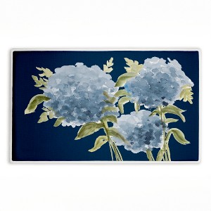 Stupell Industries Blue Hydrangeas Contrast Printed Plush Bathroom Floor Mat, design by Janice Gaynor - 1 of 4