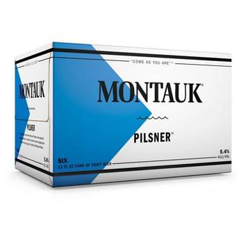 Montauk Pilsner Beer - 6pk/12 fl oz Cans