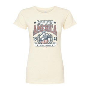 Women's - Marvel - Captain America Collegiate Fitted Graphic T-Shirt - 1 of 2
