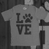 Mens Love Paw T Shirt Cute Adorable Dog Lover Pet Tee For Guys - Crazy Dog Men's T Shirt - 2 of 4