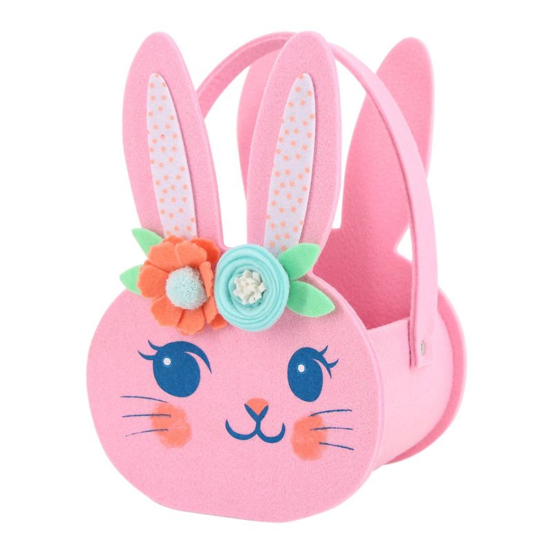Felt Easter Basket Pink Bunny - Spritz&#8482;, 2 of 3