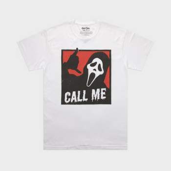 Men's Ghostface Call Me Short Sleeve Graphic T-Shirt - White
