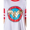 DC Comics Women's Wonder Woman Classic Logo Nightgown Pajama Shirt Dress White - 3 of 4