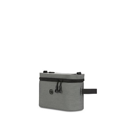 SWISSGEAR Travel Dopp Kit - Gray: Zipper Closure, Handle, Multiple Compartments