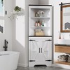 63.38" H Tall Storage Cabinet with Adjustable Shelf in White - 3 of 4