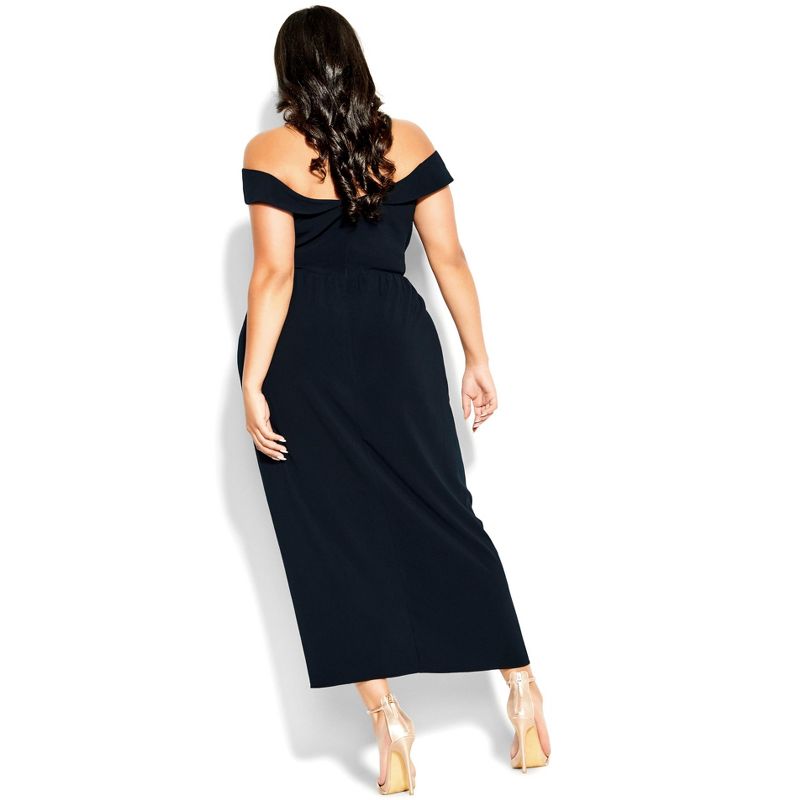 Women's Plus Size Ripple Love Dress - navy | CITY CHIC, 2 of 4