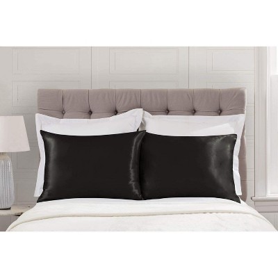 Satin Pillowcase  for Hair and Skin - 2 Pack Pillow Case with Zipper - Shopbedding
