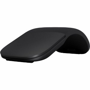 Microsoft Arc Mouse (Black) - BlueTrack - Wireless - 32.81 ft - Bluetooth - 2.40 GHz - Black - 1800 dpi - Scroll Plane - 2 Button(s) - 1 of 1