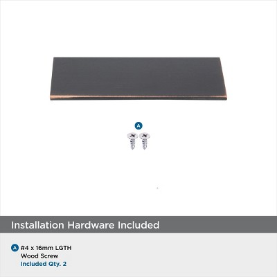 Oil-Rubbed Bronze Modern Finger Cabinet Pull with Mounting Hardware