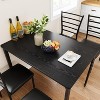 5-Piece Kitchen Dining Room Table Chair Set for Small Space, Indoor Modern Dinette Set for 4, Square Dinner Table Set for Dinette, Breakfast - 2 of 4