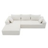 NicBex Sectional Sofa with Soft Pillows Velvet L Shaped Modular Sofa for Living Room, Bedroom, Apartment - 2 of 4
