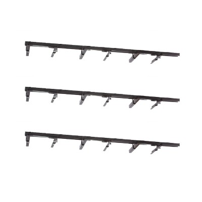 Up-Rite Garage Storage Ceiling Rack Overhead Mounted Organizer 10 Foot Adjustable Steel Frame Hanging Shelves for Strollers, Totes, Chairs (3 Pack)